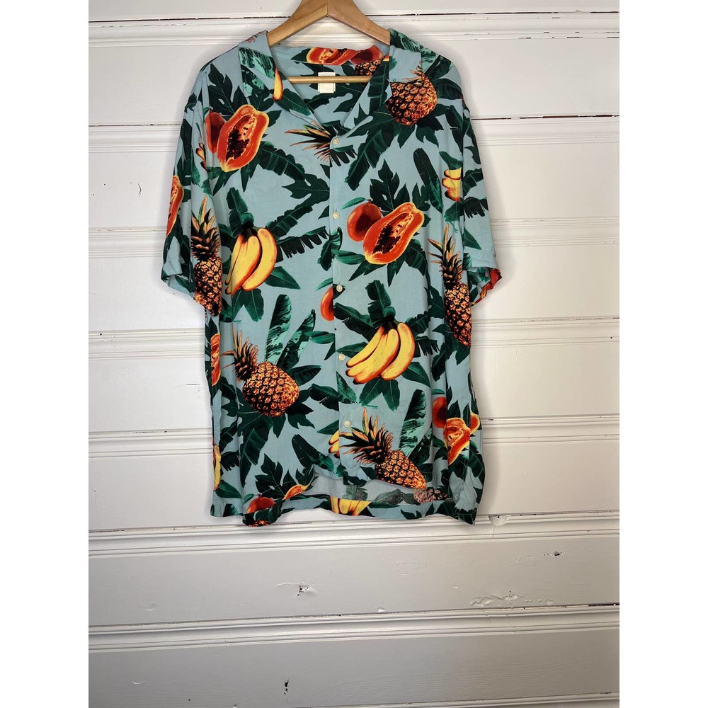 H&M Hawaiian Button Up XL